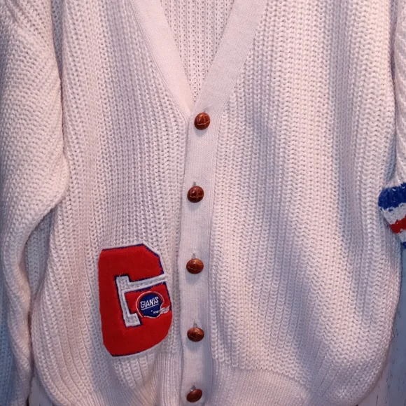 Vintage Cliff Engle Cardigan Sweater Letterman Giants